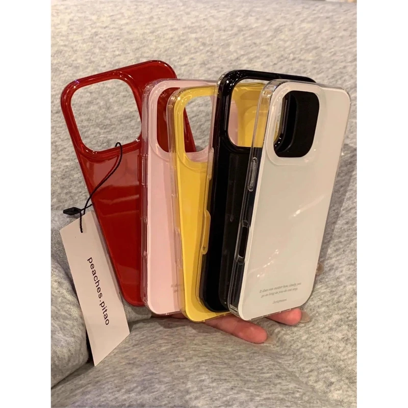 ins风双层简约英文字母14/13苹果15手机壳iphone16promax防摔少女