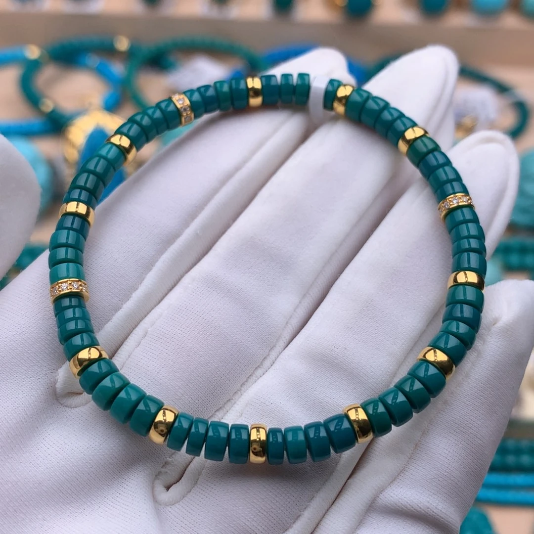 18K金镶嵌绿松石珠宝奇石