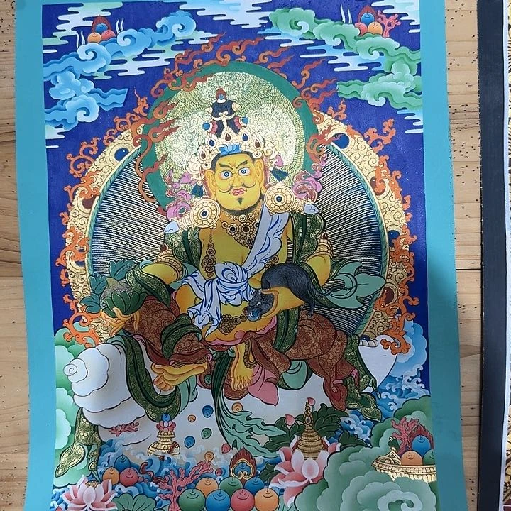 吊坠23×33尺寸黄财神唐卡