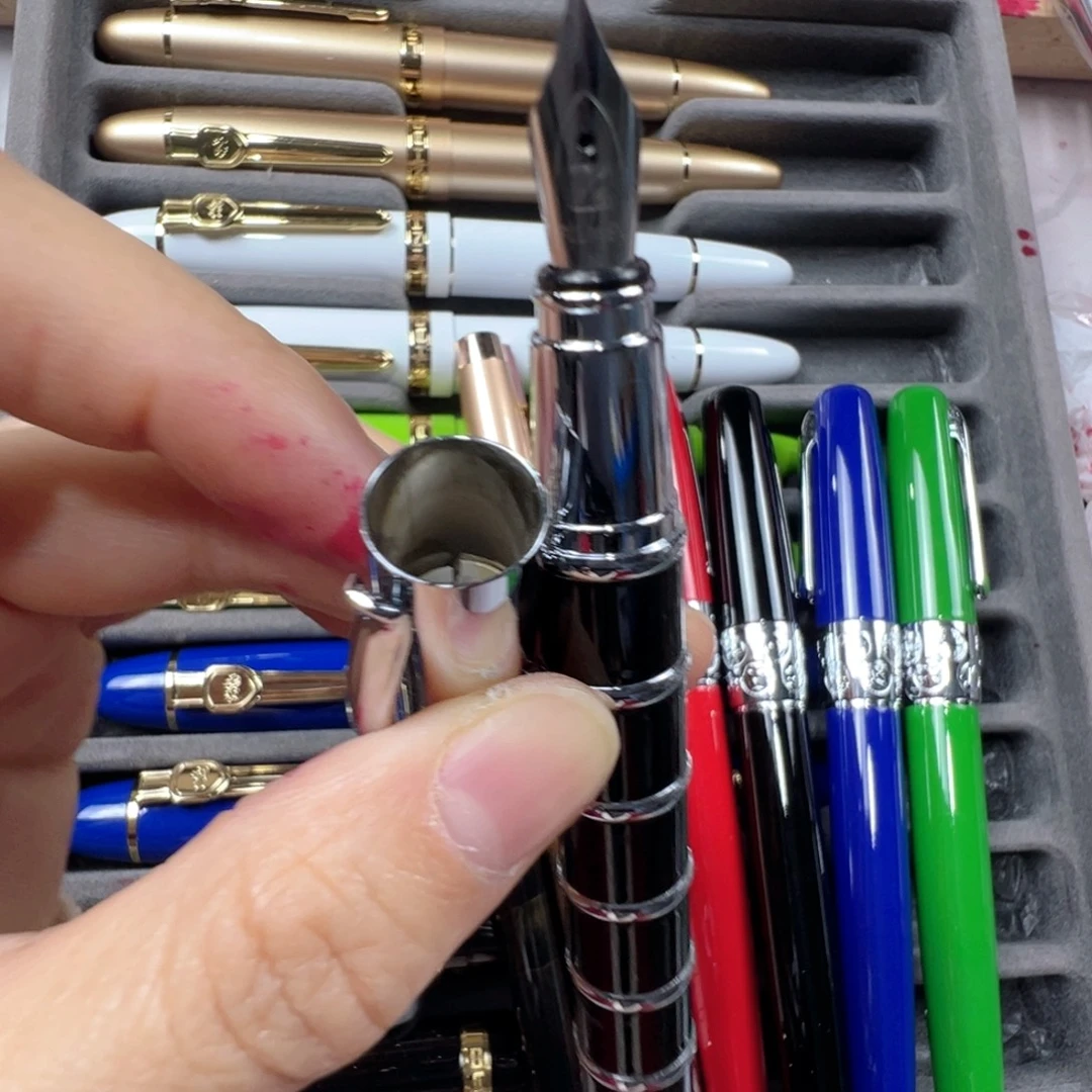 便携式富利文竹节笔笔帽塑料圈裂口瑕疵稍微松