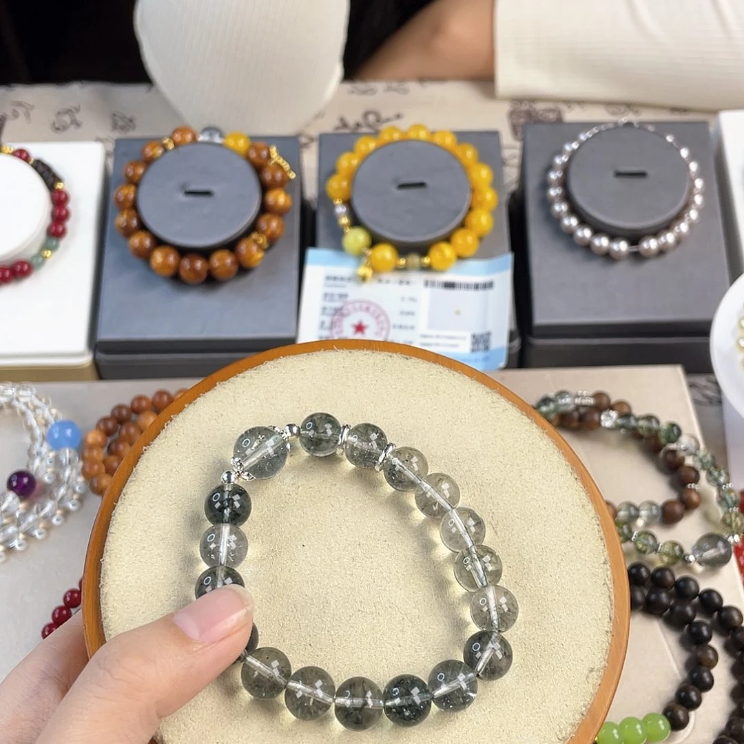 针钠钙石手饰银S925镀金镶嵌