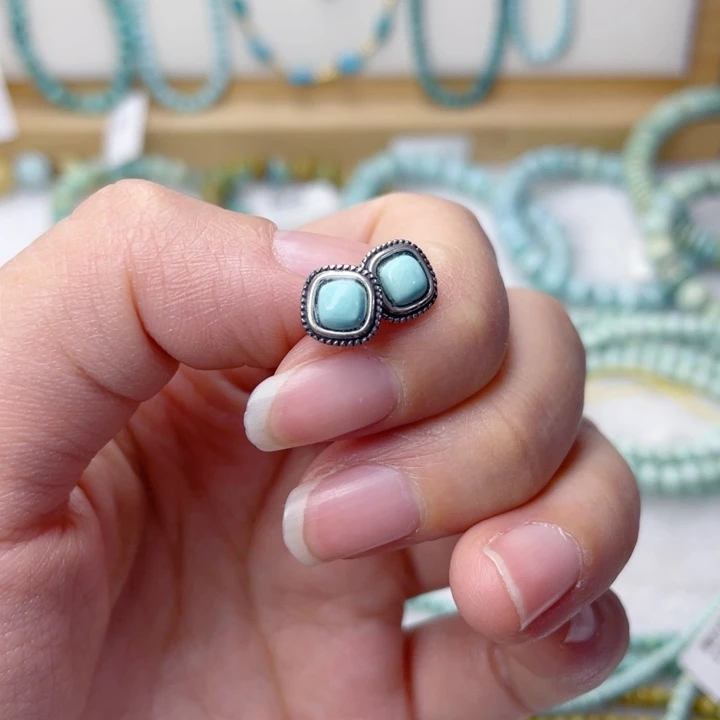 绿松石银S925镶嵌颈饰