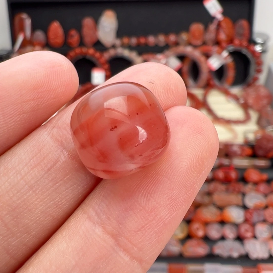 南红玛瑙未镶嵌颈饰老型单珠