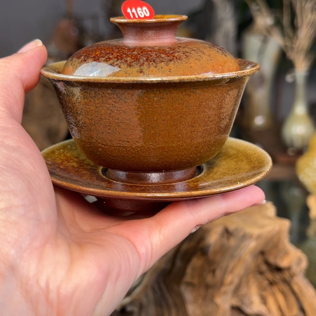 小***情杯1160柴烧三才盖碗