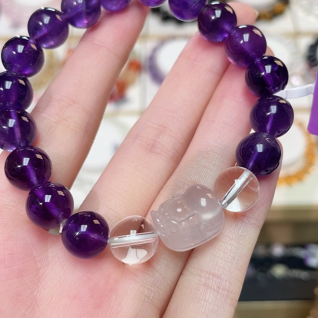 水晶未镶嵌手链乌拉圭紫水晶设计款z9545 57号