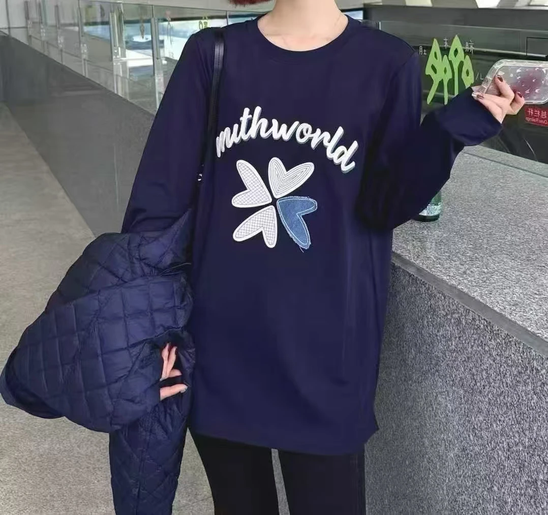 { 幸运四叶草 }长袖T恤针织衫