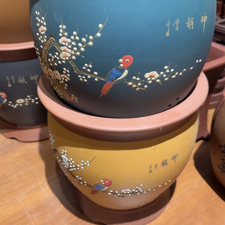 紫砂花盆李**@原矿料的