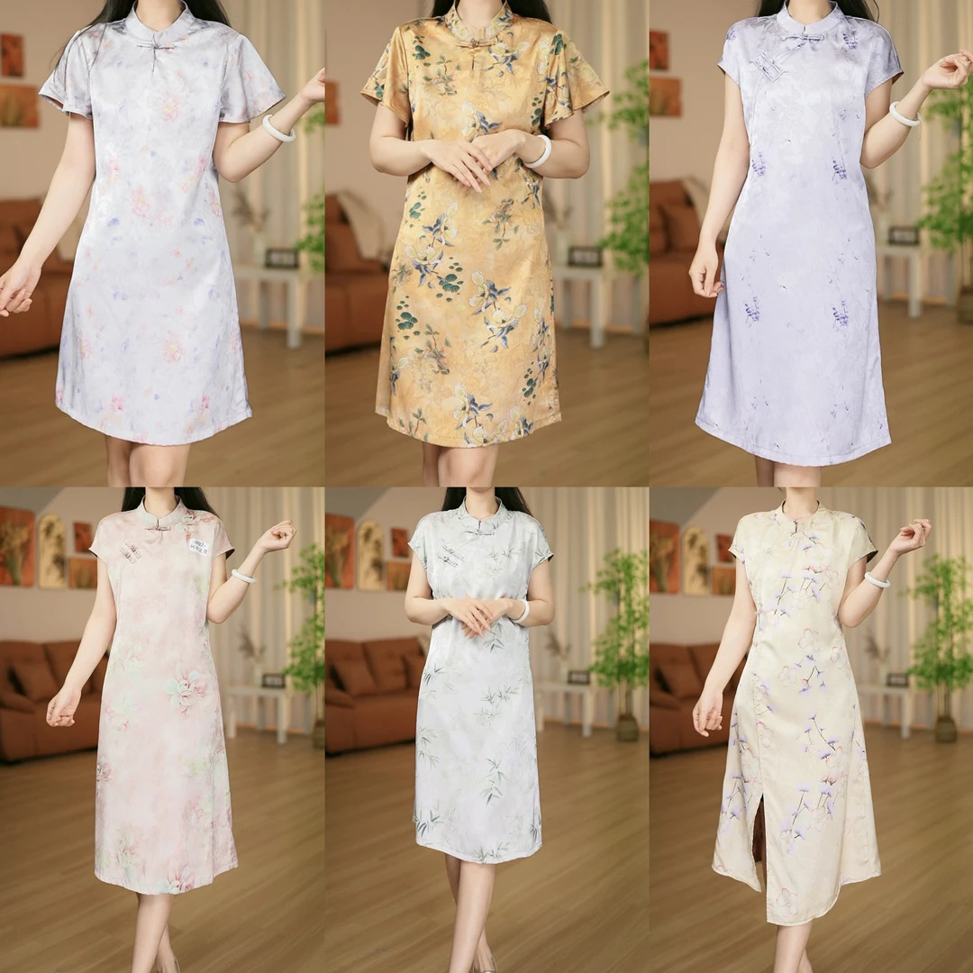 【A011-A111】改良版新中式旗袍国风女款复古宽松连衣裙