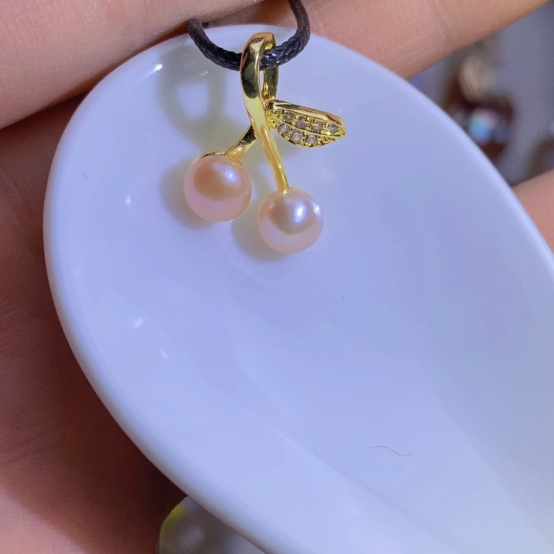 银S925镶嵌淡水珍珠淡水珍珠