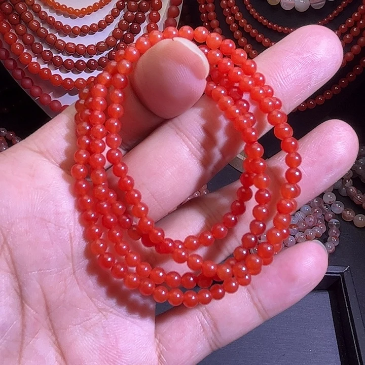 手链未镶嵌南红玛瑙4mm多圈手链