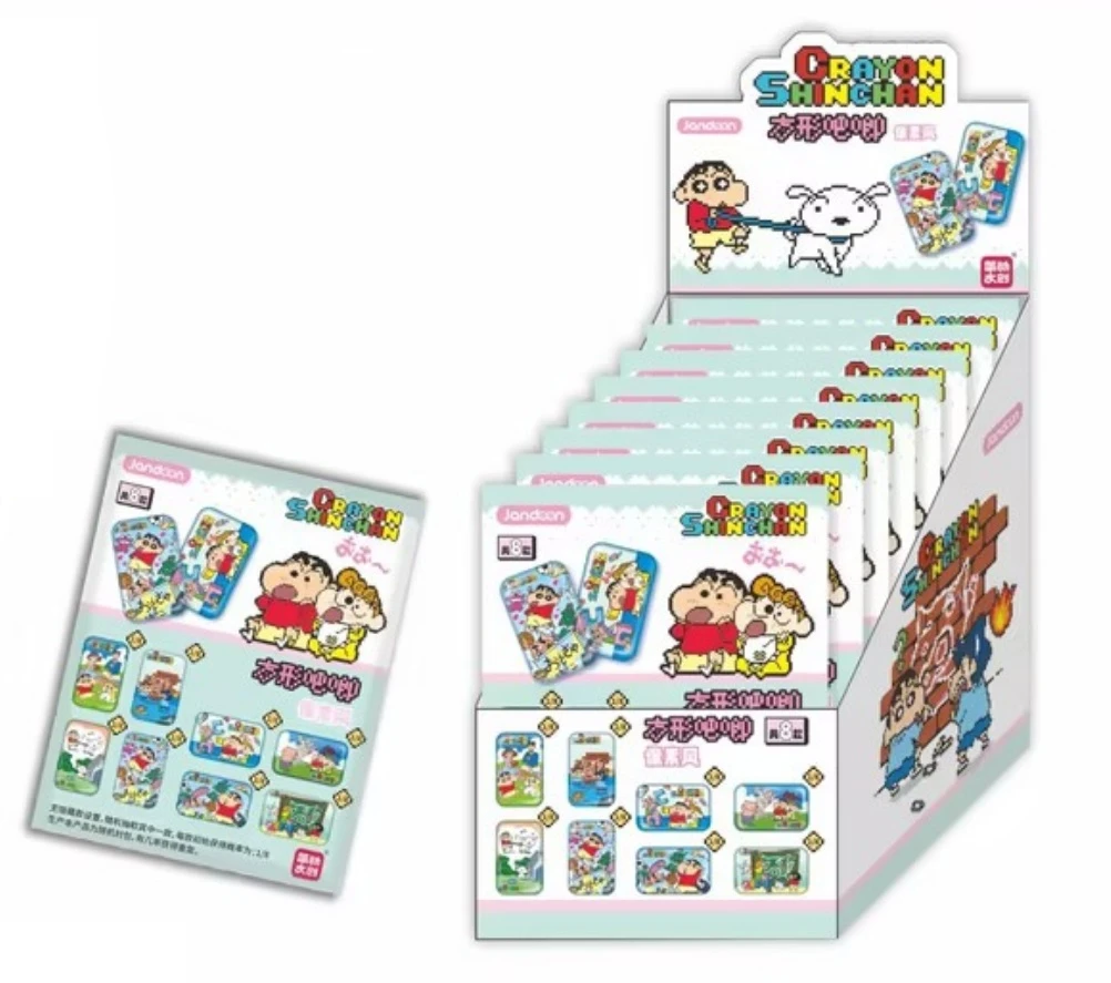 简动文创蜡笔小新像素风方形吧唧