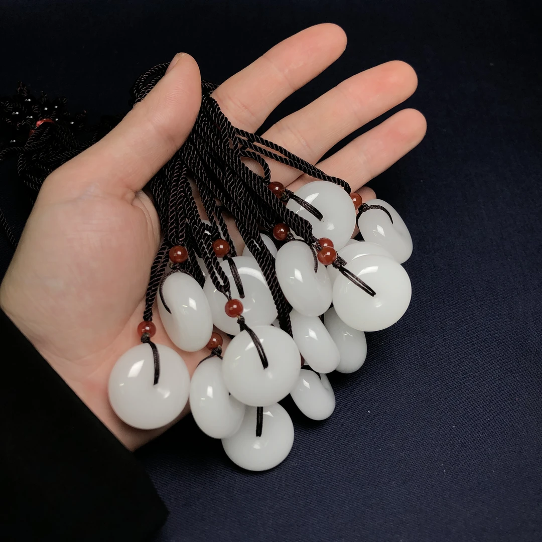 【直播间五级粉丝灯牌专属】和田玉平安扣-找小店客服咨询后拍