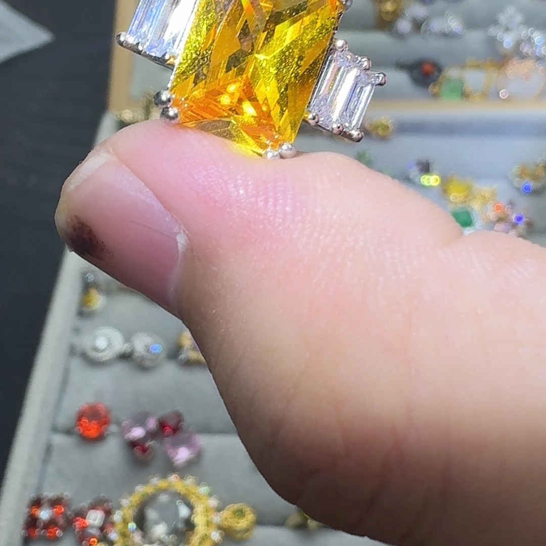 发晶戒指银S925镶嵌