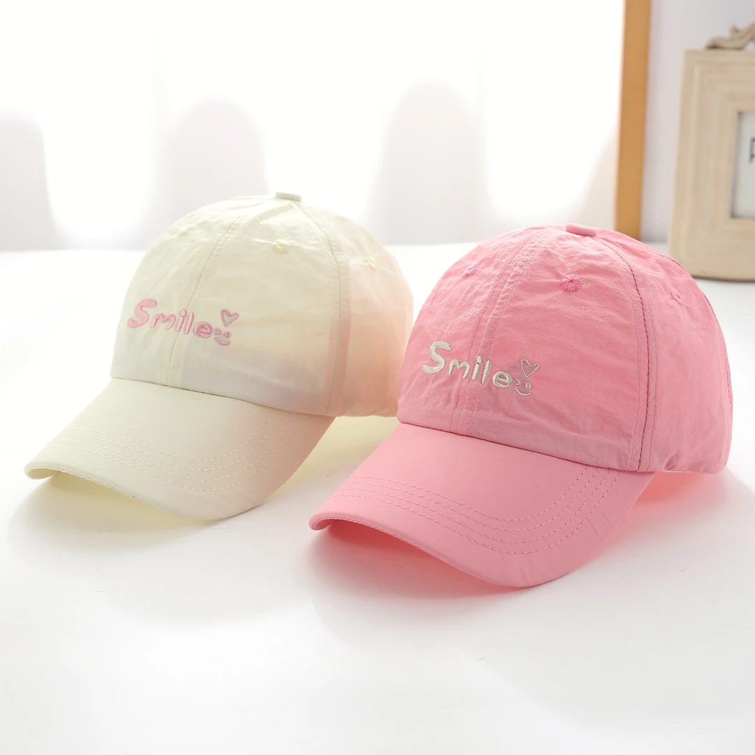 儿童帽子女孩夏季薄款速干棒球帽2025新款女童遮阳鸭舌帽户外洋气
