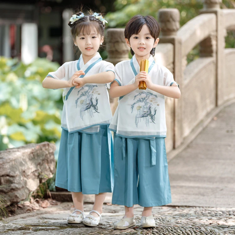 马面裙童装女装民族服古风套装男童汉服2025新款中国风风新演出服