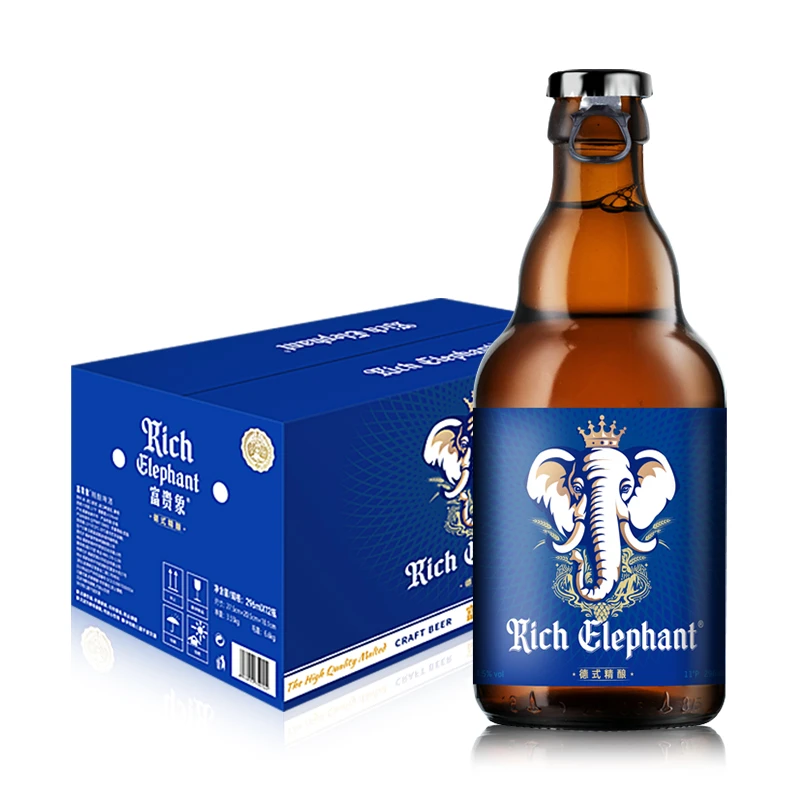 富贵象 德式精酿啤酒 4.5度 296ml*12瓶 整箱装