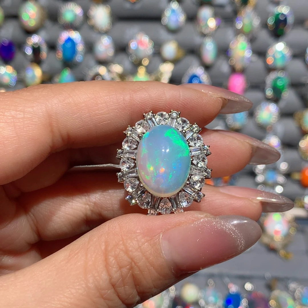 欧泊欧泊戒指银S925镶嵌0****0