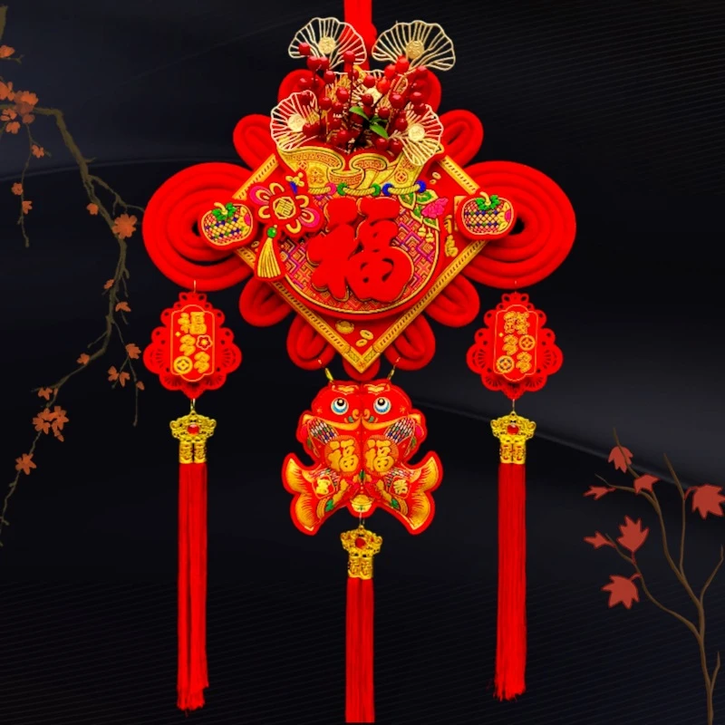 【代代有福平安结】2025蛇年爆款室内挂件喜庆背景装饰背景墙中国结