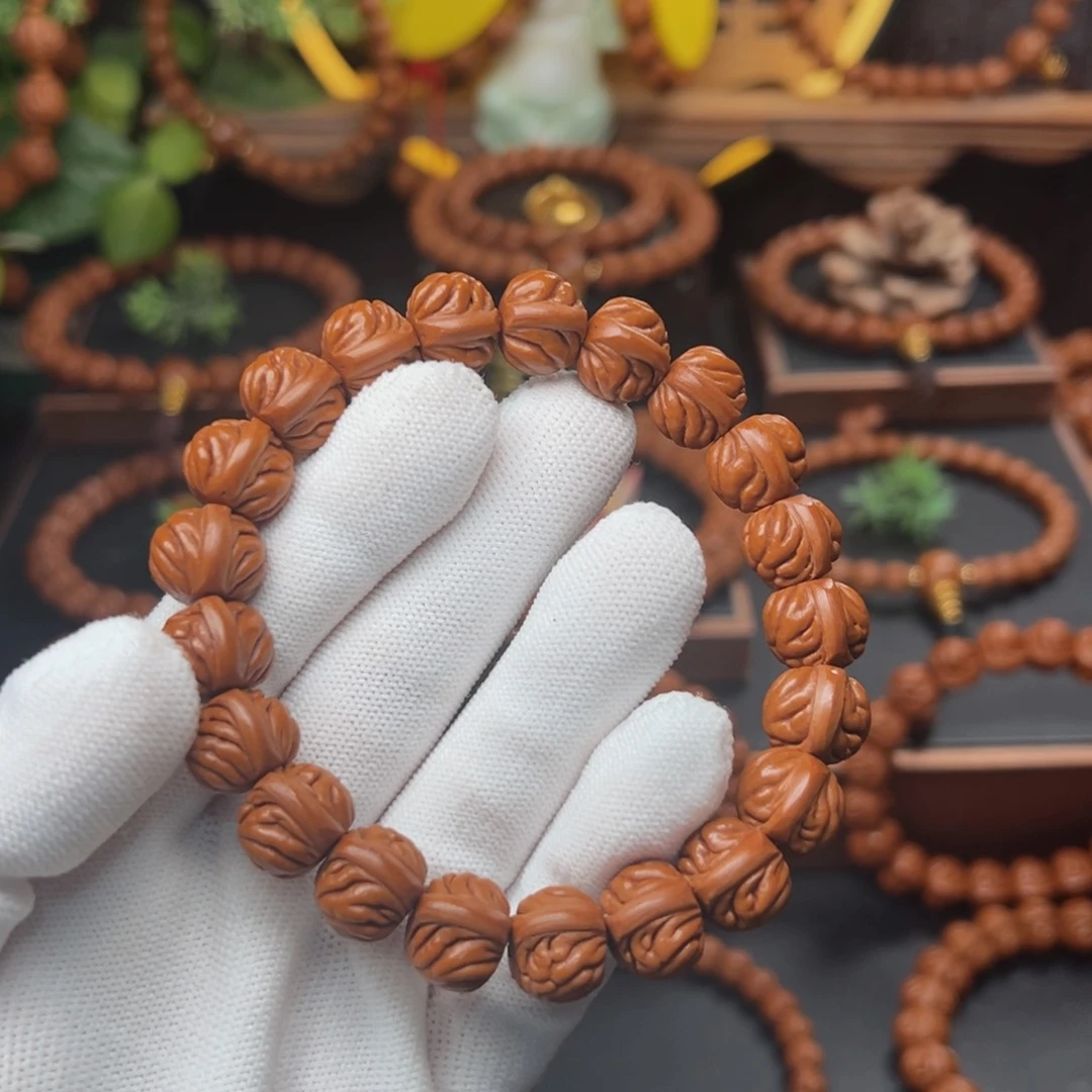 吊坠桃核襄****军1.3双脊龙手串