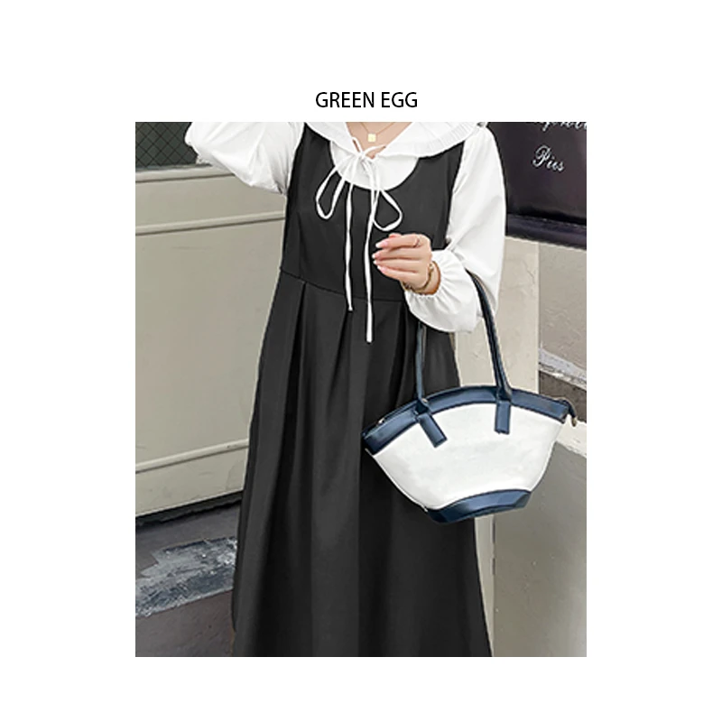 【蛋蛋狂欢价】A433两件套胖MM甜美通勤连衣裙套装