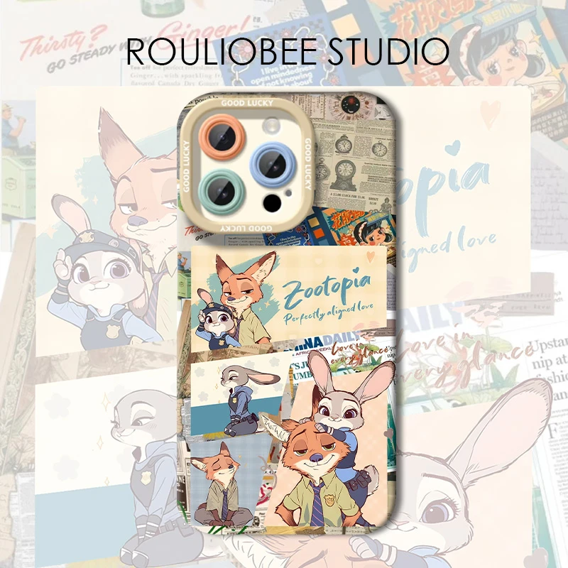 BANCA拼贴尼克朱迪适用iPhone16/15promax手机壳苹果14/13/12软11