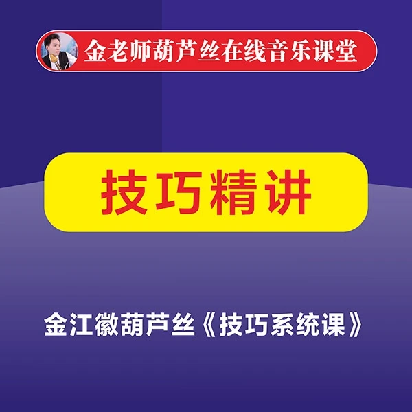 金江徽葫芦丝系统【技巧精讲课】掌握各技巧演奏手法要领曲子更美