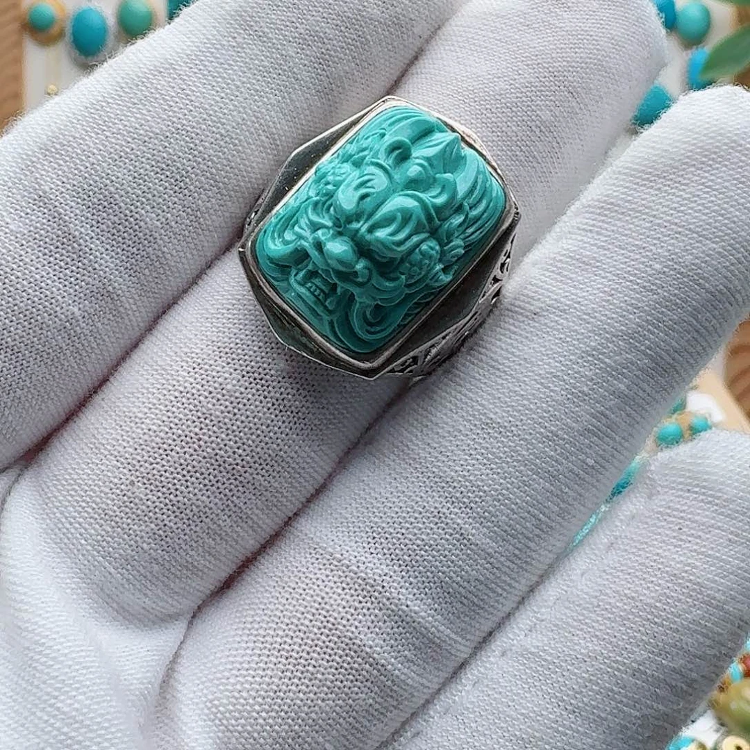 绿松石银S925镶嵌颈饰