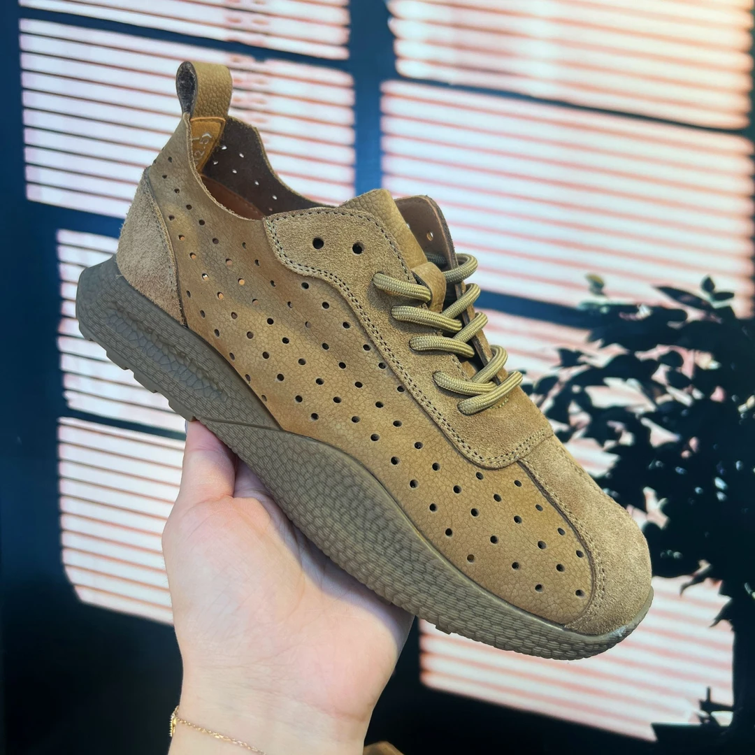 头层牛皮夏季透气软底软面真皮轻便男鞋防滑耐磨时尚百搭男士