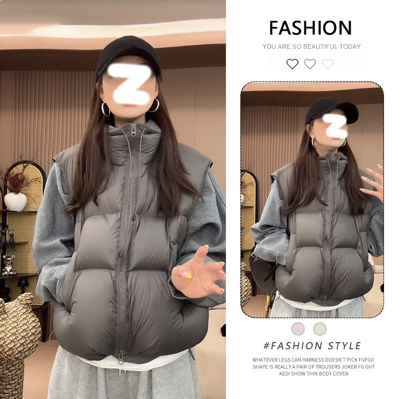 欧货爆款棉服马甲女2025冬季新款轻薄外穿宽松时尚保暖马夹外套潮