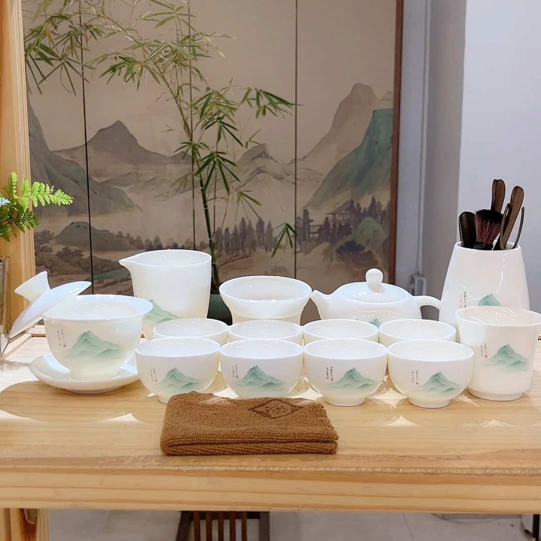 【都彩】又见青山羊脂玉瓷21头