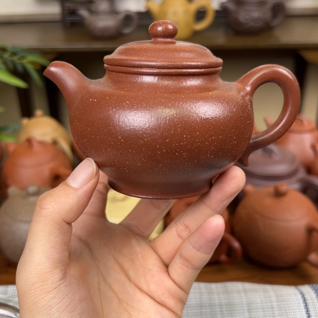 紫砂茶壶紫砂壶多只壶红降坡200cc微瑕