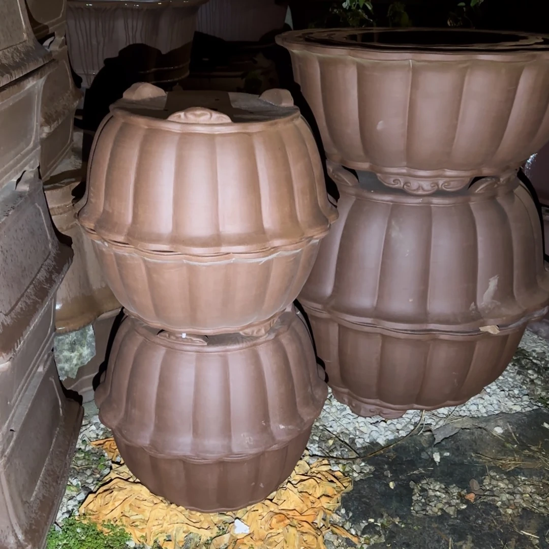 易***道花盆紫砂换五十五莲花两个六十八莲花一个