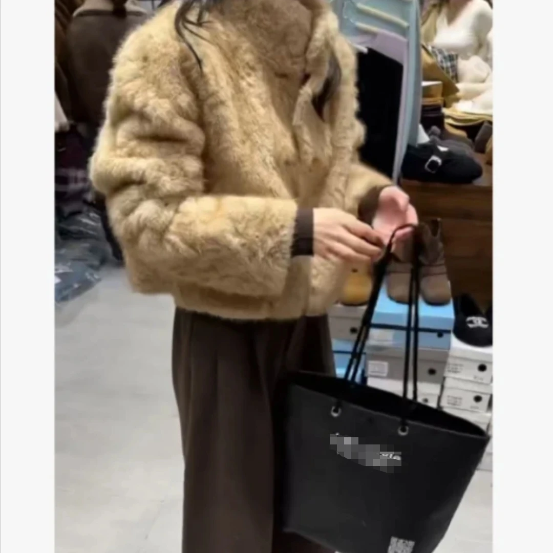 冬季新款短款百搭宽松外套休闲裤子女装