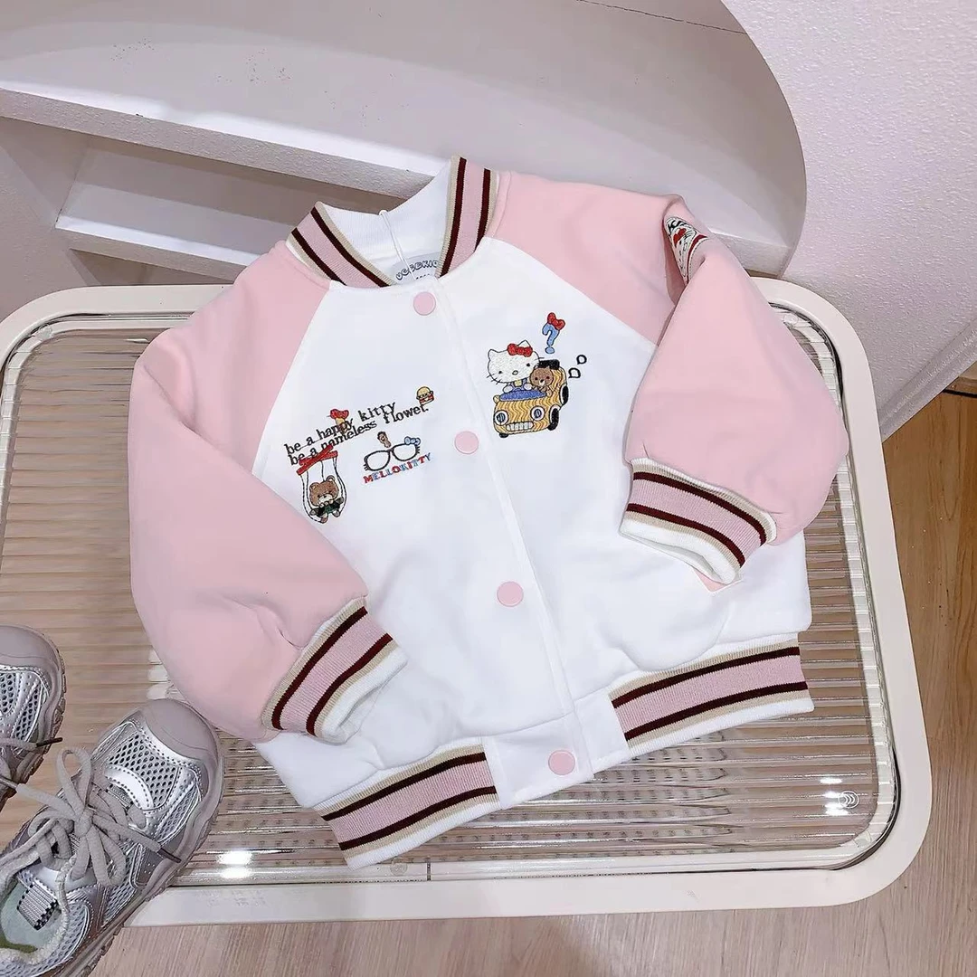 女童粉色卡通夹棉外套（YX-269209-冬A）汉服