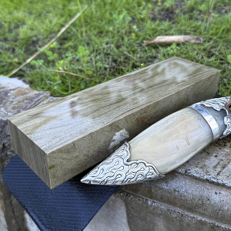 天然黄砂岩粗磨刀原石刀具开刃起锋修复老刀石下铁迅猛老式打磨石