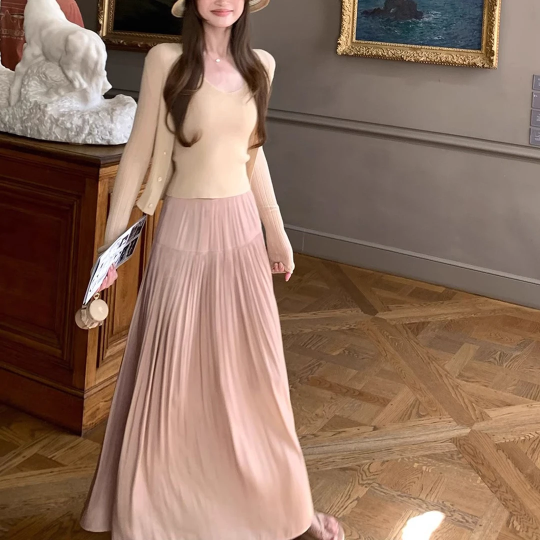 樱岛之恋_优雅真丝绵羊毛系带上衣/压褶飘飘裙露肩修身夏季背心