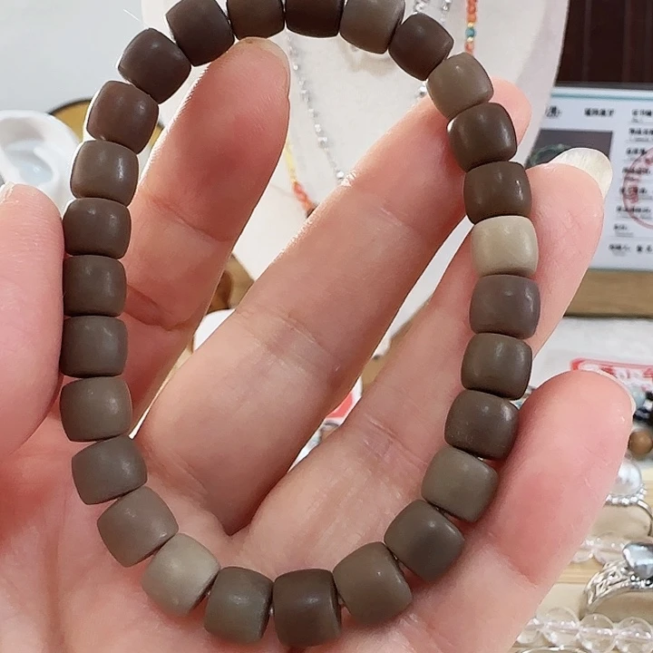 和田玉（糖玉）未镶嵌手链卡7.7直切款磨砂质感有结构