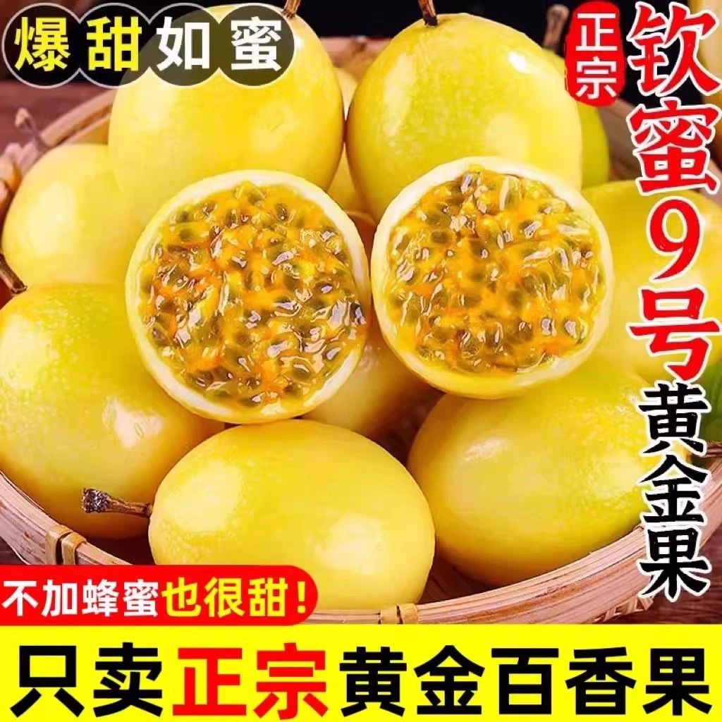 广西钦蜜9号黄金百香果新鲜水果当季整箱百香果包邮大原果浆甜
