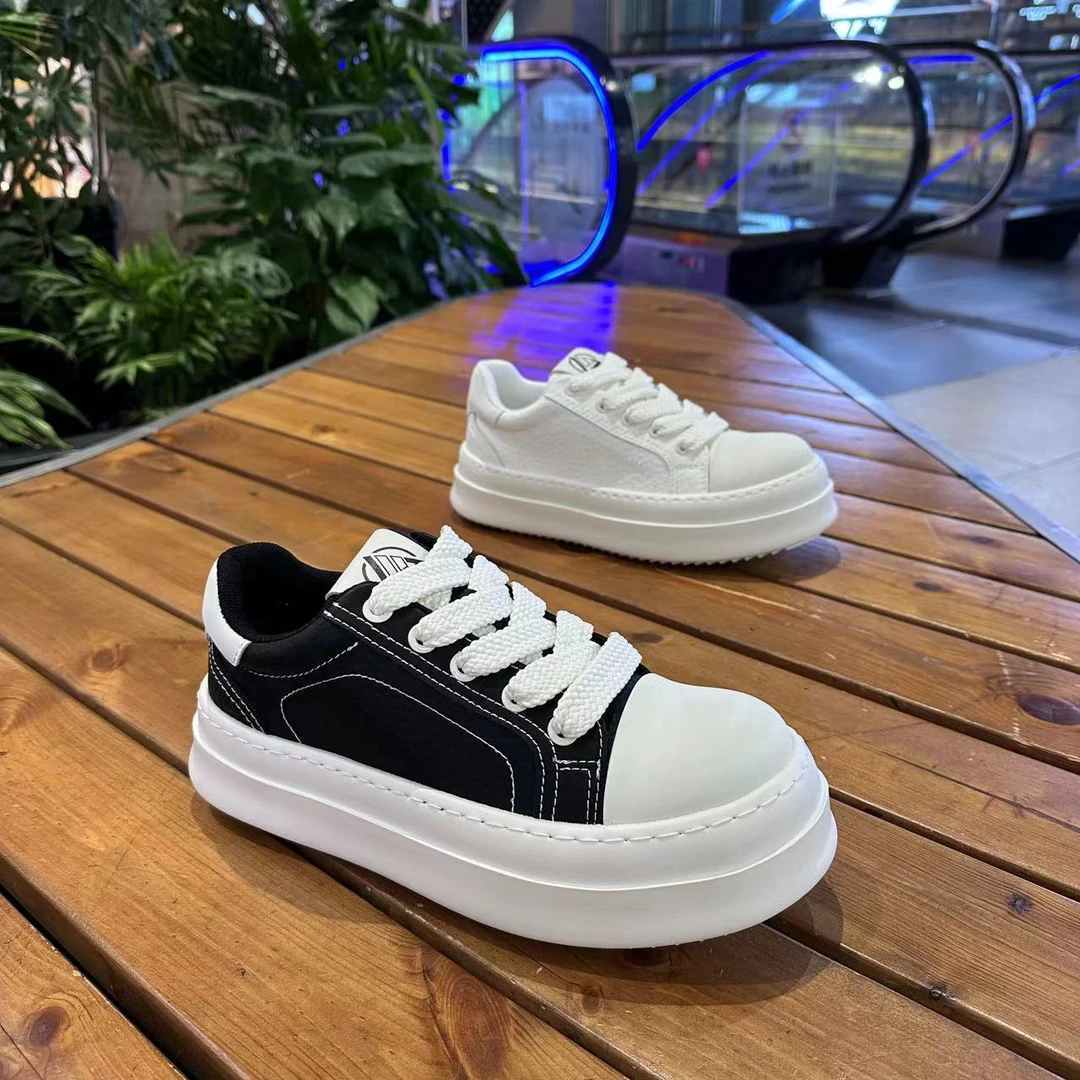 拼色厚底秋季板鞋增高休闲板鞋休闲透气百搭