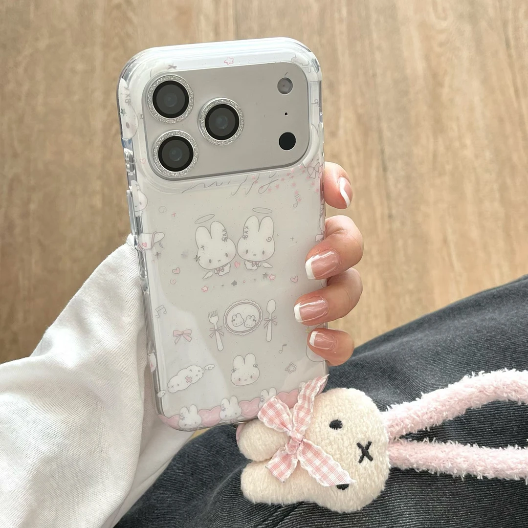 细闪餐盘米菲可爱imd双层手机壳适用苹果iPhone17/16/15/14