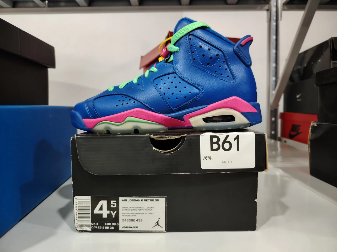nike aj6 蓝粉 全新原盒 36.5码 10.25 guai B61