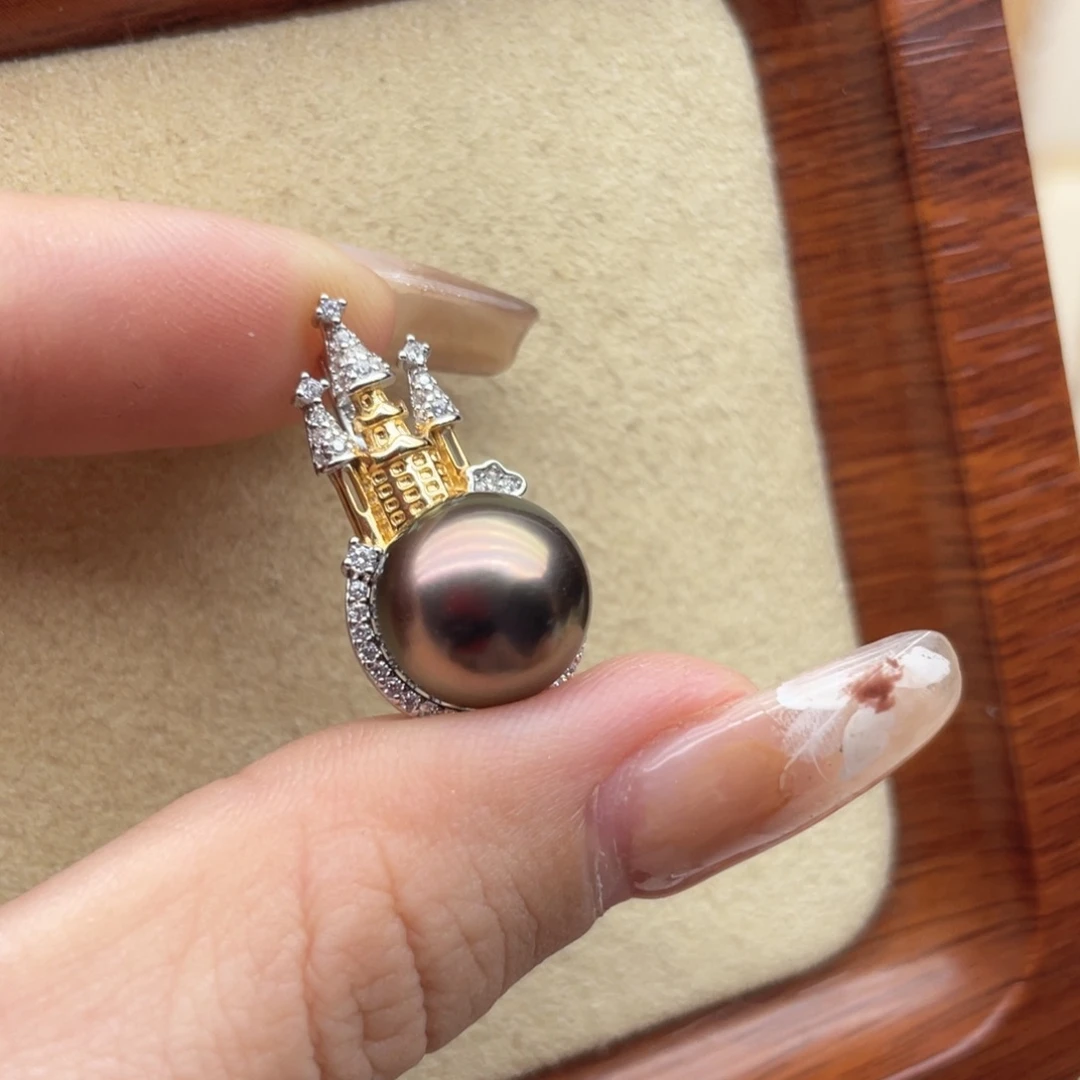 银S925镶嵌海水珍珠颈饰Y141