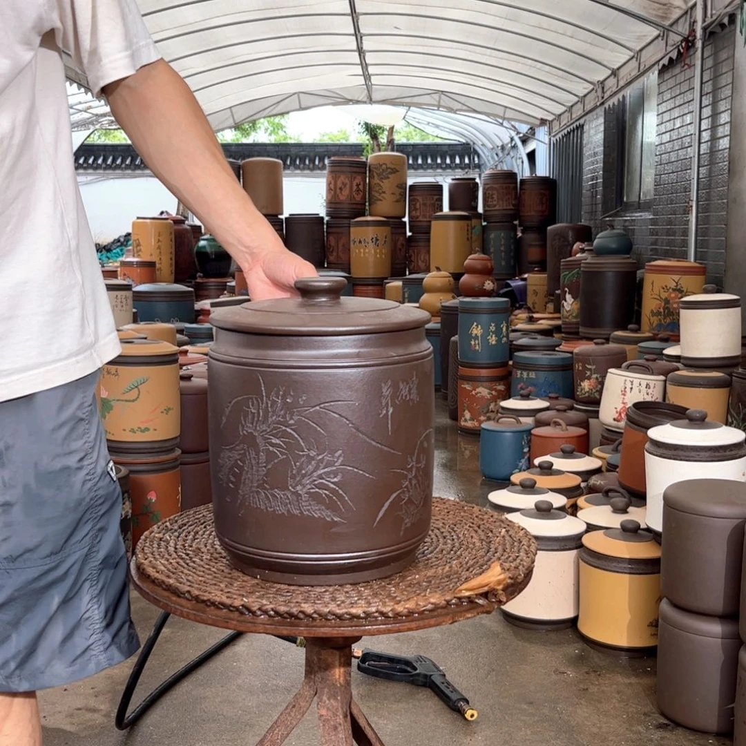 紫砂茶叶罐10 饼茶叶罐