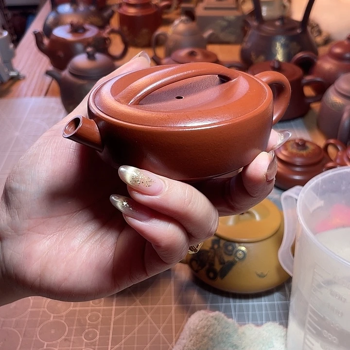 茶壶紫砂助理工艺师朱泥宽口