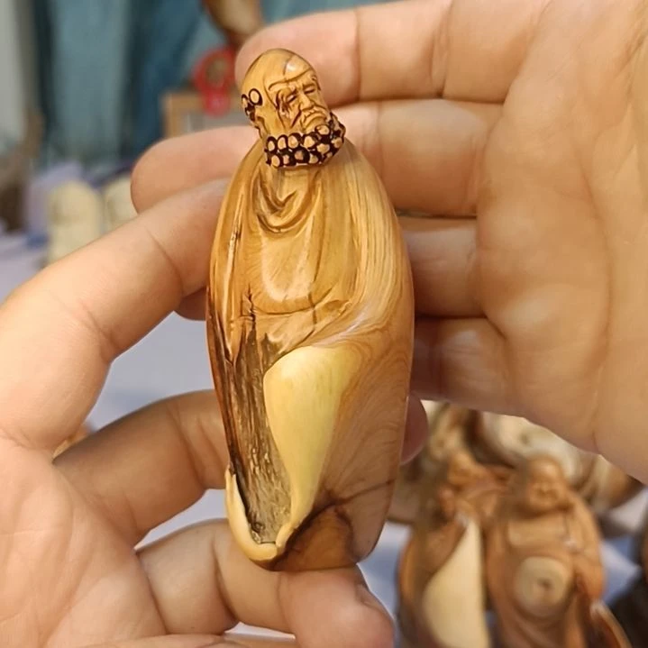 柏木（崖柏）太行崖柏达摩手把件