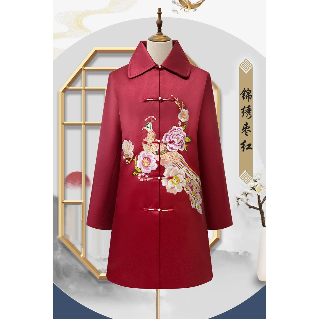 女士新中式刺绣礼服7件套妈妈祝寿礼服百岁装中老年运费险