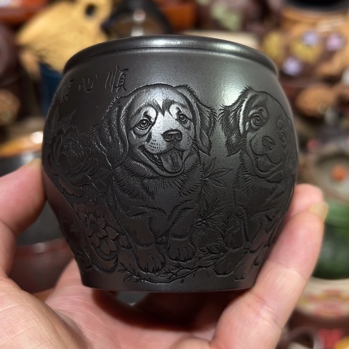 茶杯紫砂宜兴紫砂主人杯