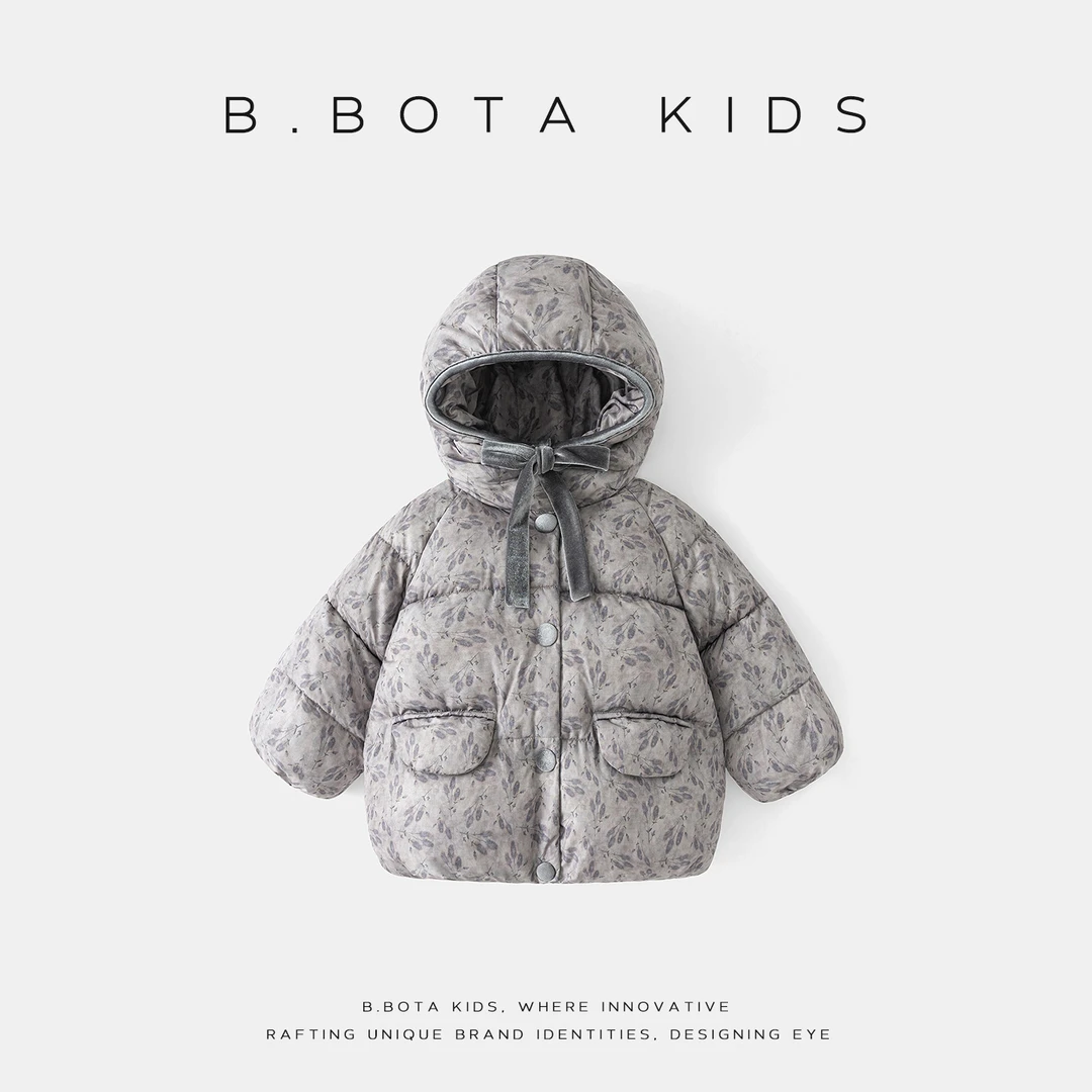 〖姐姐家〗女童棉服2025冬季新款儿童碎花连帽棉袄加厚外套26829