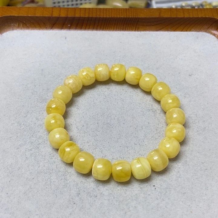 蜜蜡未镶嵌裸石手串