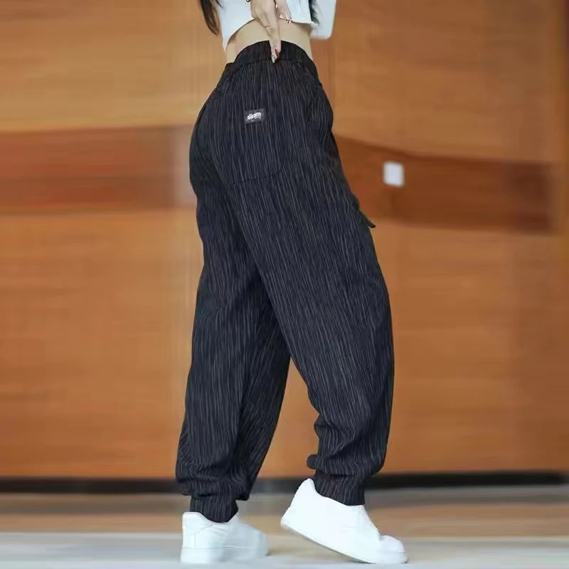 夏季新款男士休闲裤帅气潮牌大码哈伦运动裤简约百搭垂感舒适长裤